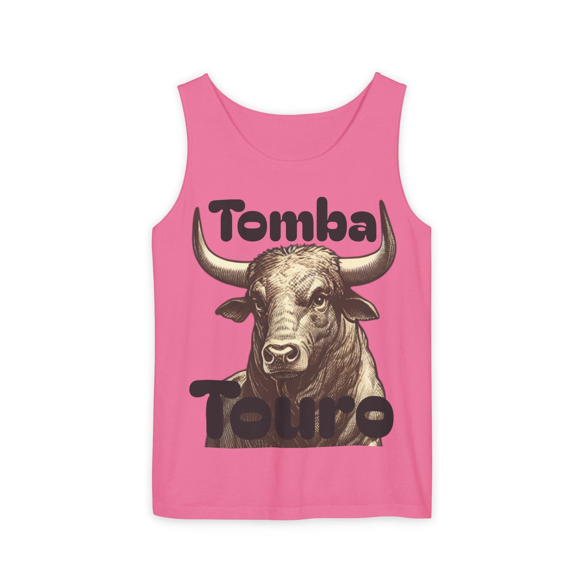 Unisex Graphic Tank Top - Tomba Touro, Casual Wear, Summer Outfit, Gift for Animal Lovers, Fitness Apparel, Festival Wear