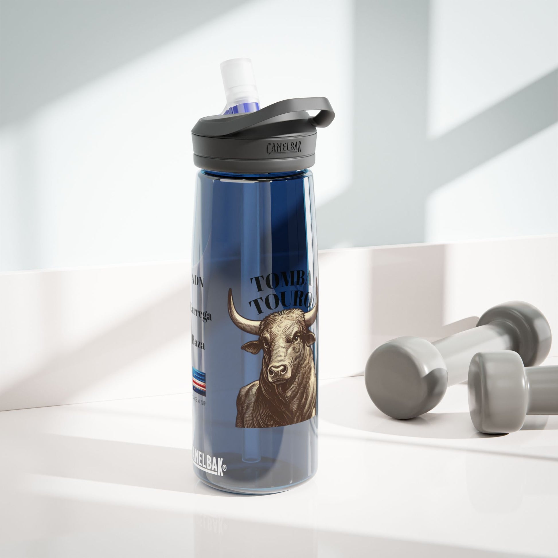 CamelBak Eddy Water Bottle - Tomba Touro Design | Unique Travel Mug, Personalized Water Bottle, Gift for Herdsmen, Outdoor Adventure