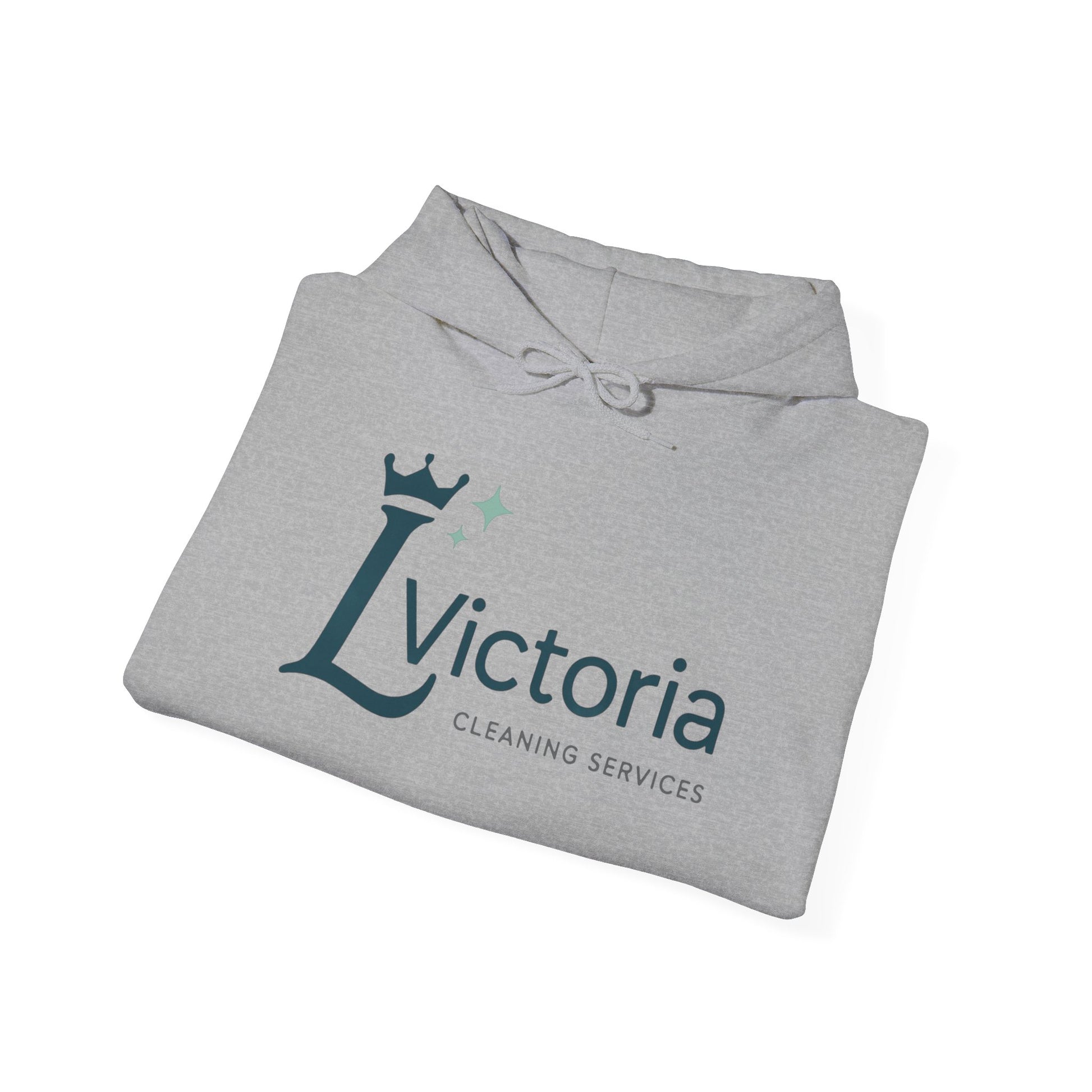 Victoria Cleaning Services Logo Hoodie — Branded White Pullover