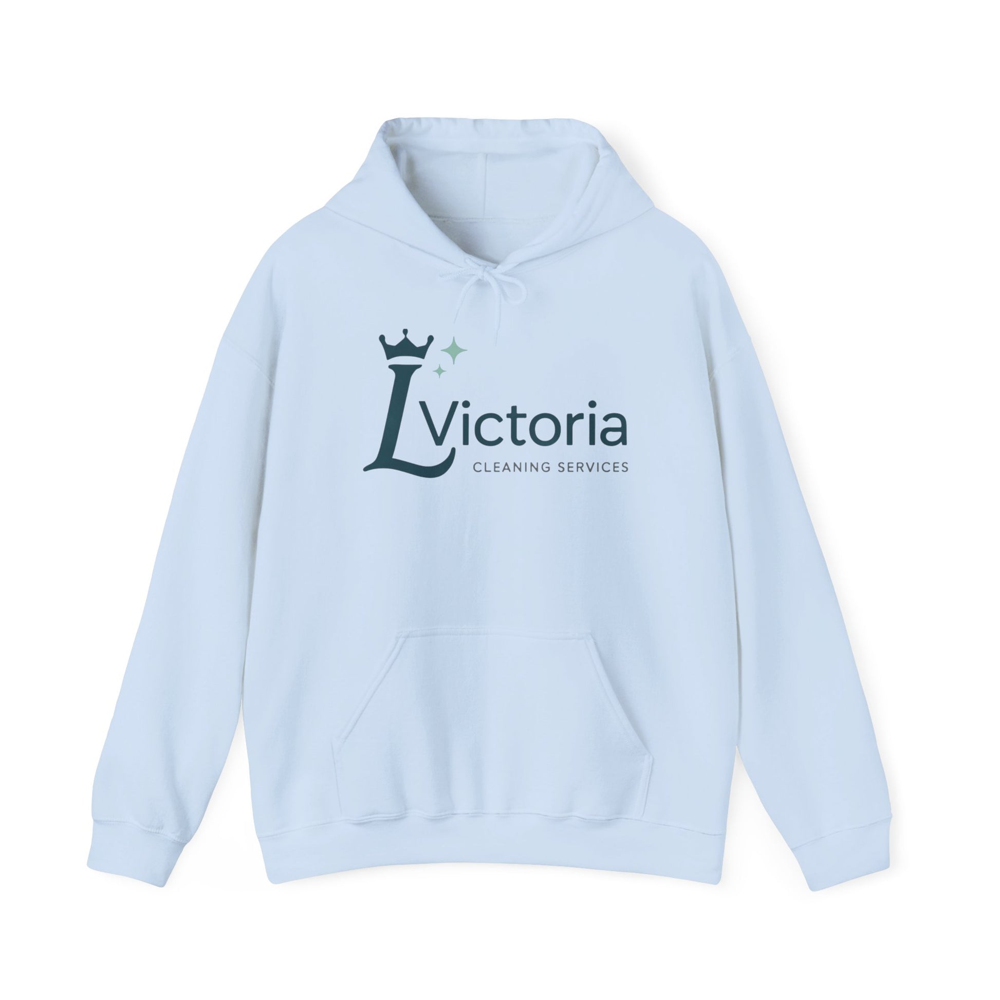 Victoria Cleaning Services Logo Hoodie — Branded White Pullover