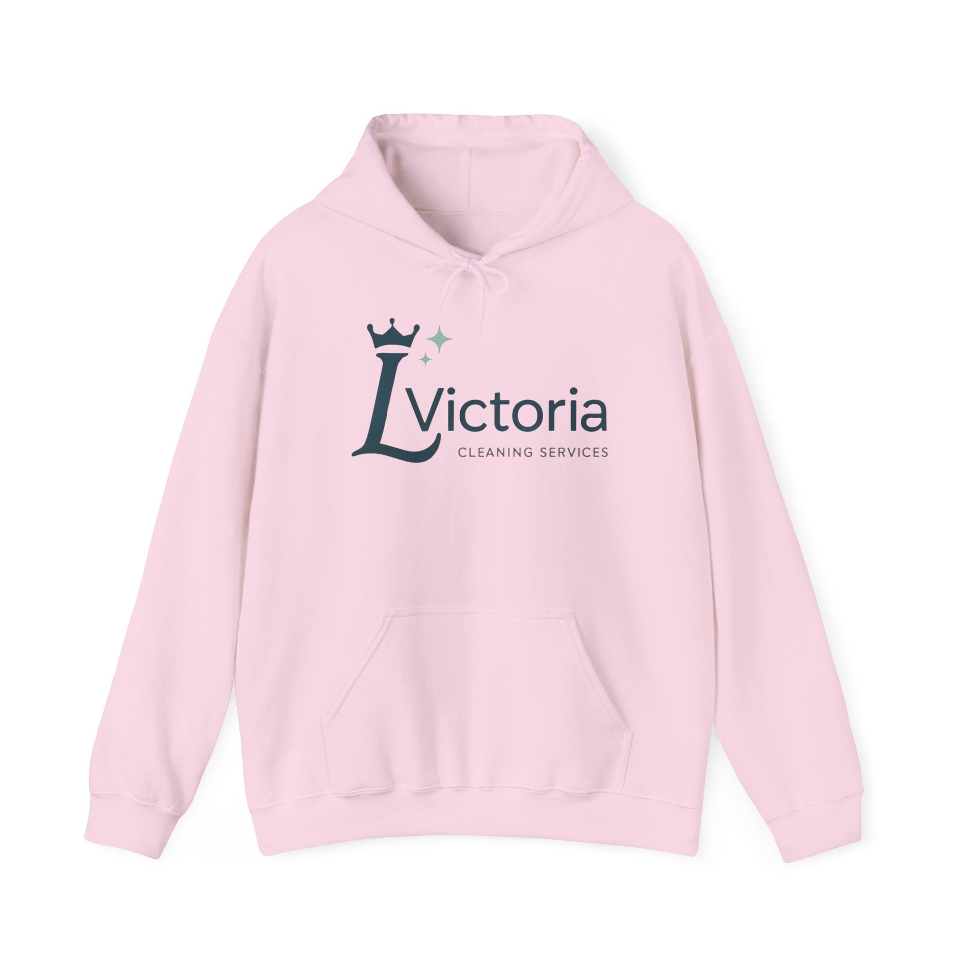 Victoria Cleaning Services Logo Hoodie — Branded White Pullover