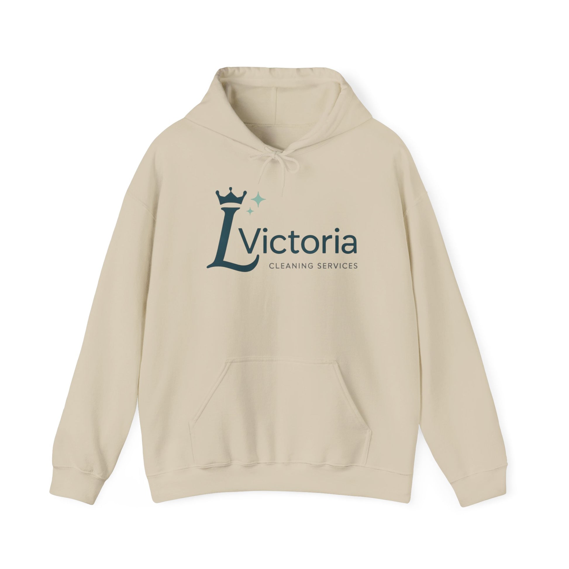 Victoria Cleaning Services Logo Hoodie — Branded White Pullover