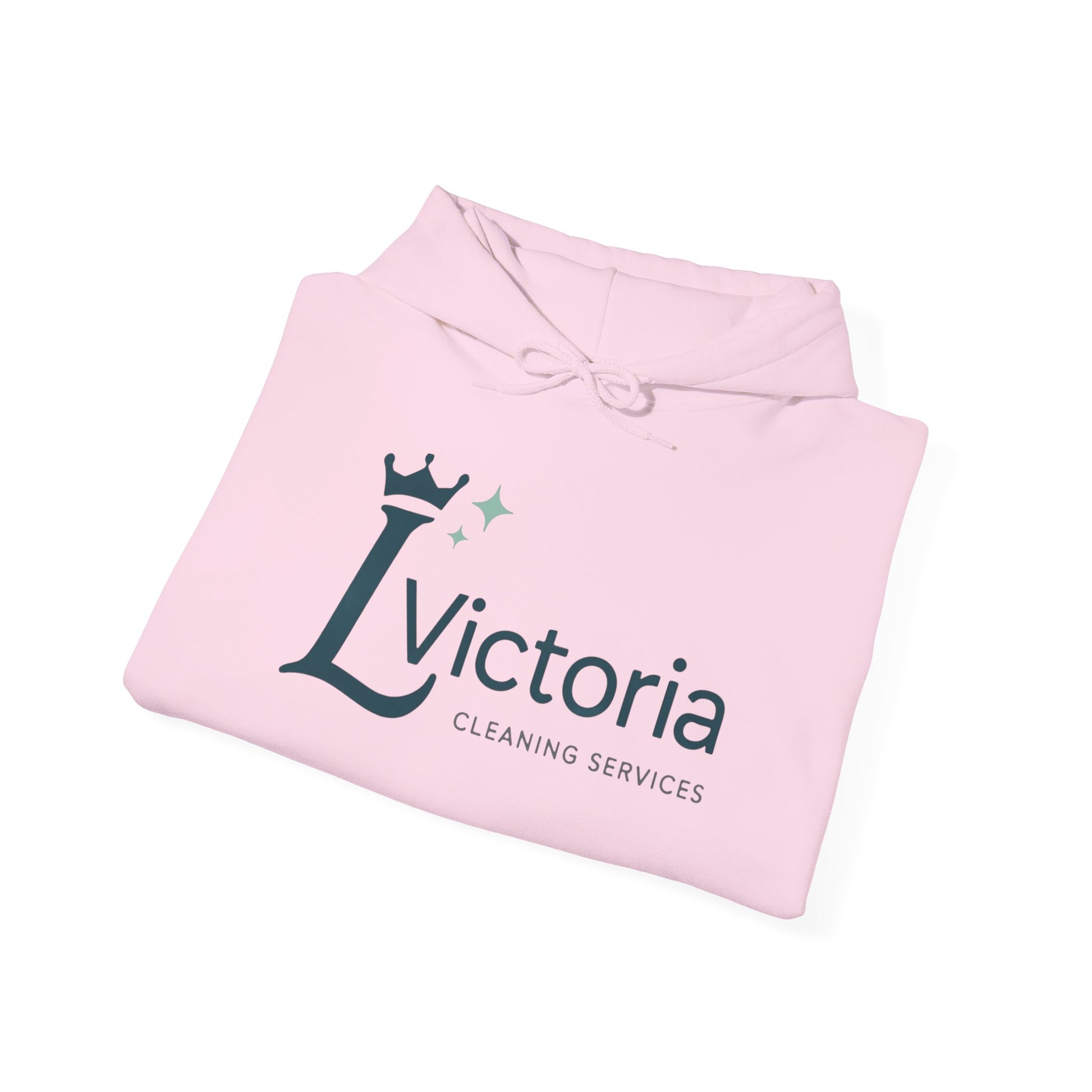 Victoria Cleaning Services Logo Hoodie — Branded White Pullover