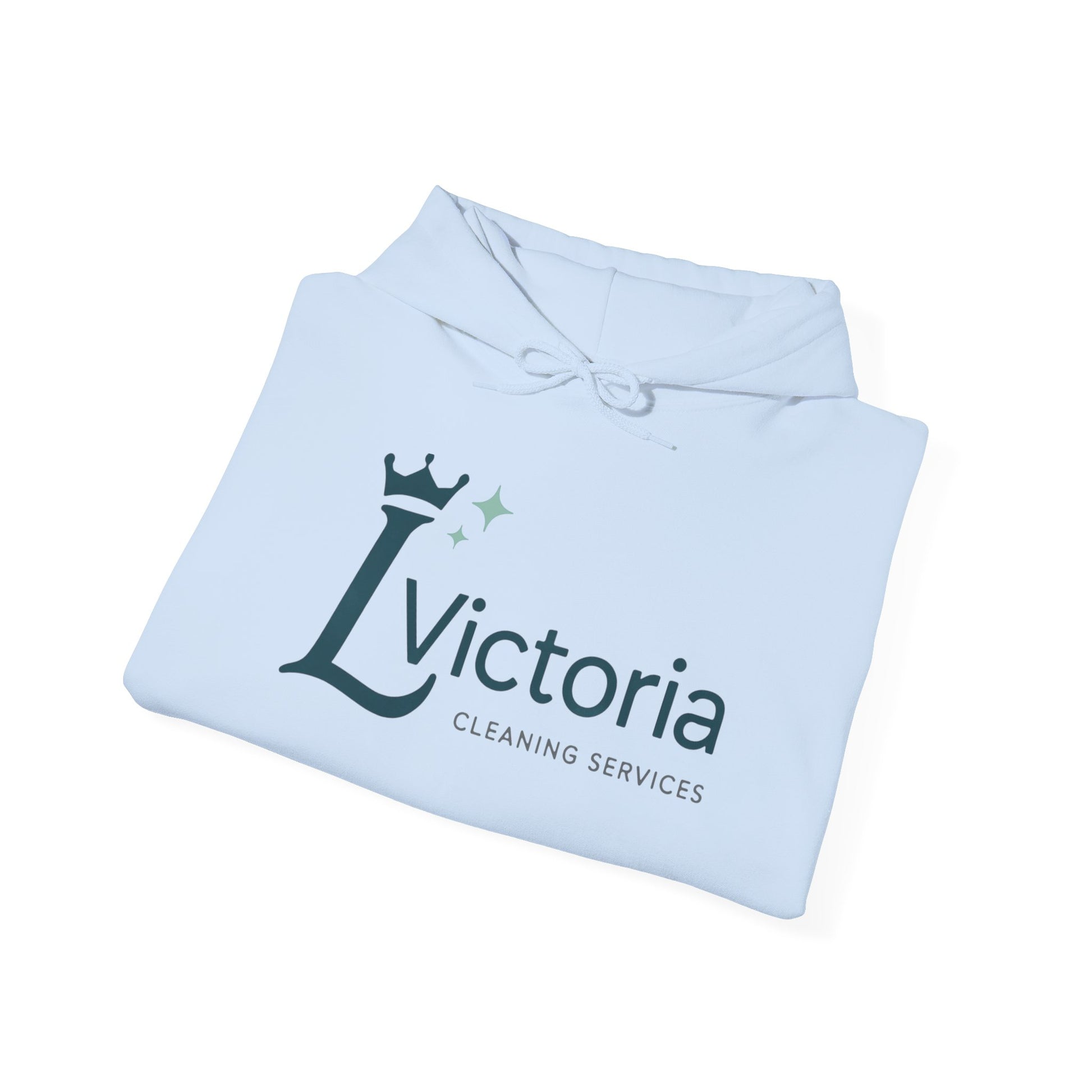 Victoria Cleaning Services Logo Hoodie — Branded White Pullover