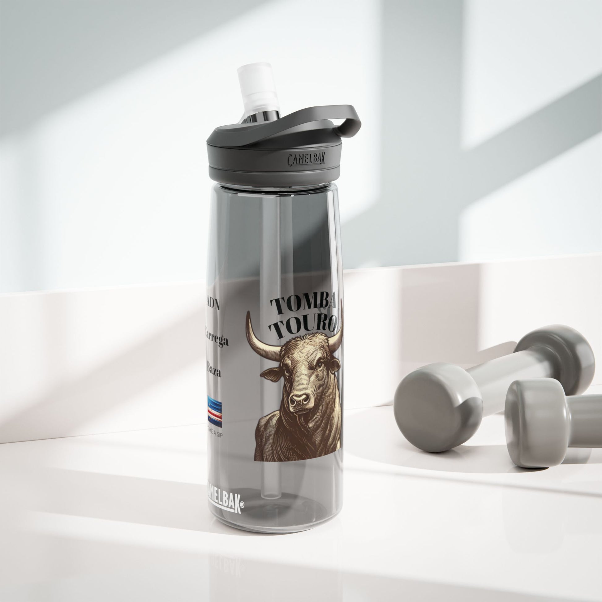 CamelBak Eddy Water Bottle - Tomba Touro Design | Unique Travel Mug, Personalized Water Bottle, Gift for Herdsmen, Outdoor Adventure